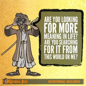 Are you looking for more meaning in life? Are you searching for it from this world or me?